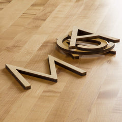 Century Gothic font wooden letters from Baltic Birch plywood