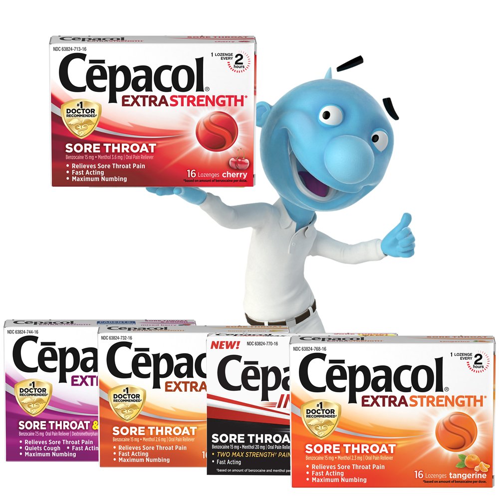 Cepacol lozenges for ages 5 and up packaging
