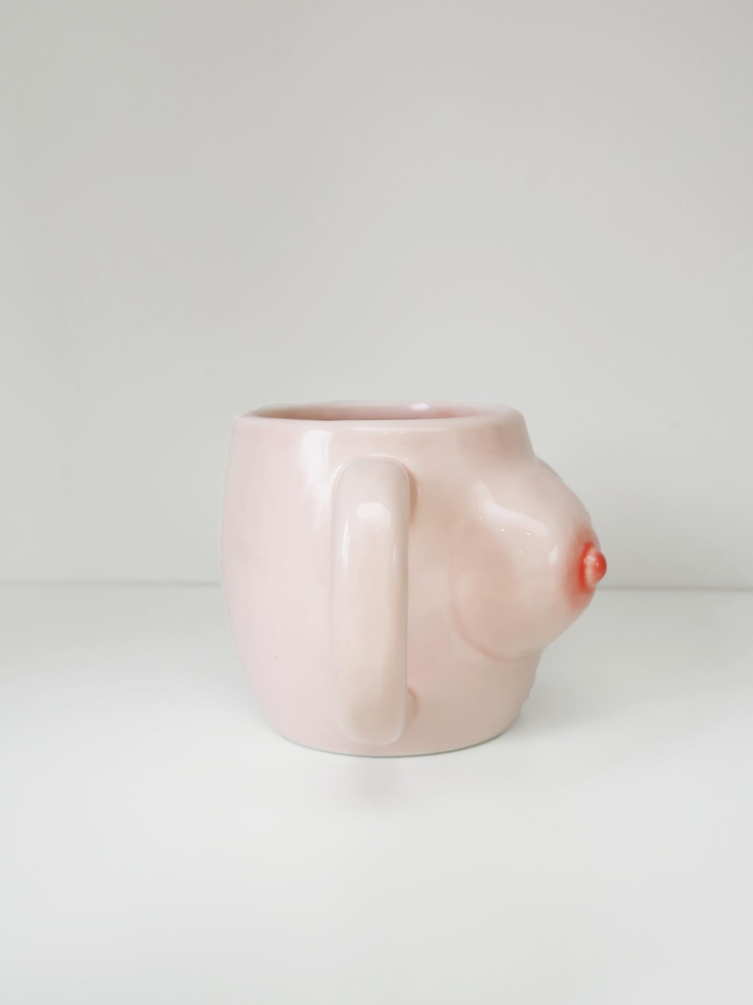 Ceramic boob mug dishwasher safe note on mug