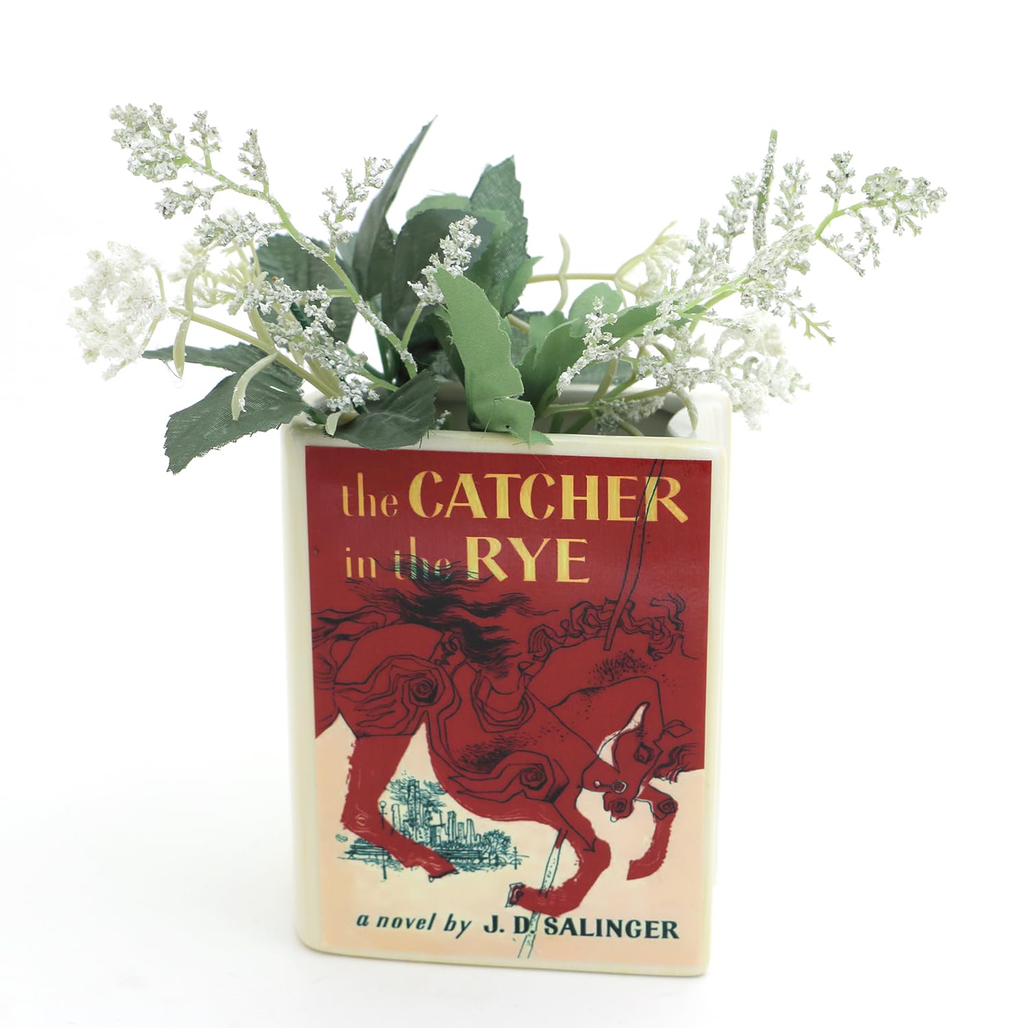 ceramic book shaped container handmade in New Jersey