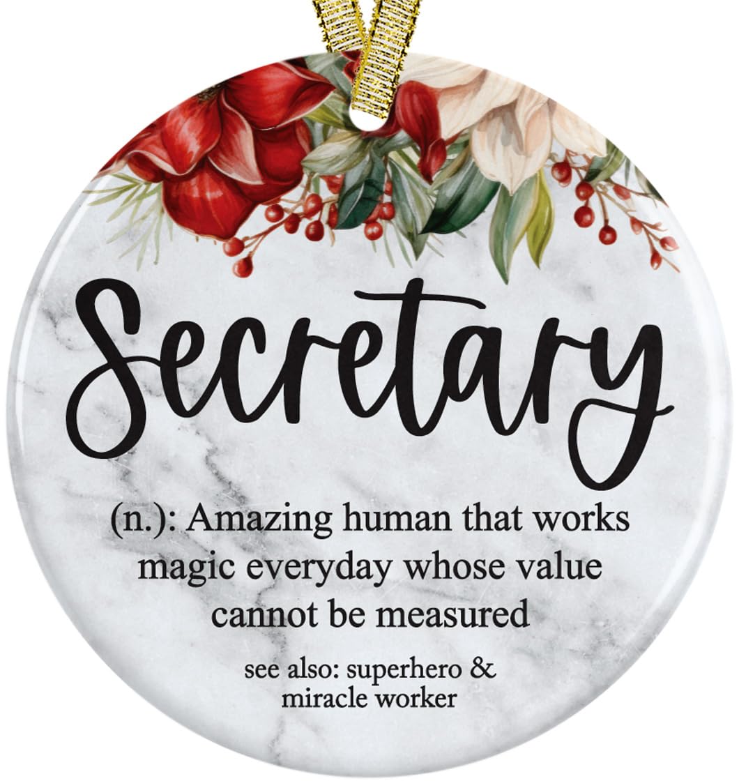 Ceramic Christmas Ornament 2025 design printed on one side