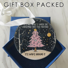 Gift boxed ceramic ornament featuring the meaningful message