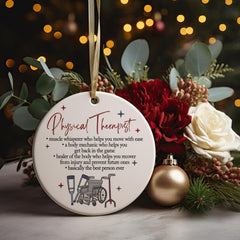 Ceramic Christmas ornament for PT gift with UV printed design