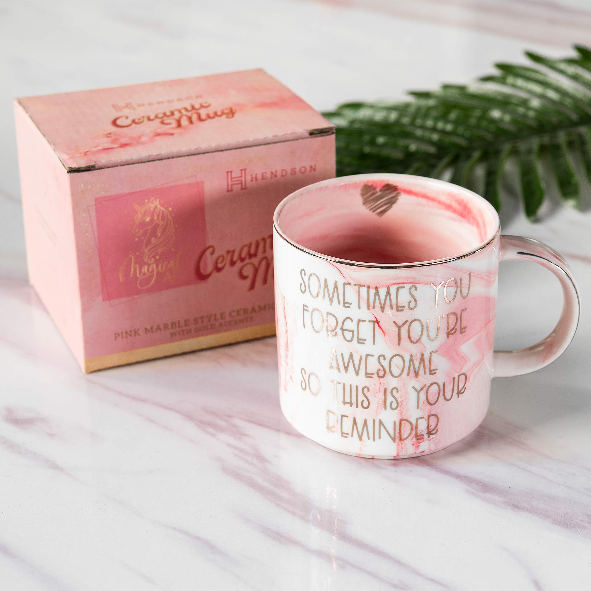 Ceramic coffee cup mug with elegant gift box