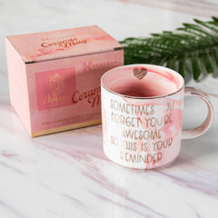 Ceramic coffee cup mug with elegant gift box