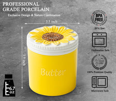 Non-slip design interior of butter crock