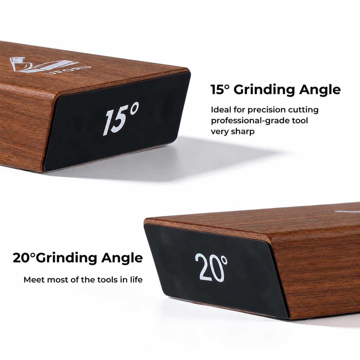 Wooden rolling sharpener design for comfortable use