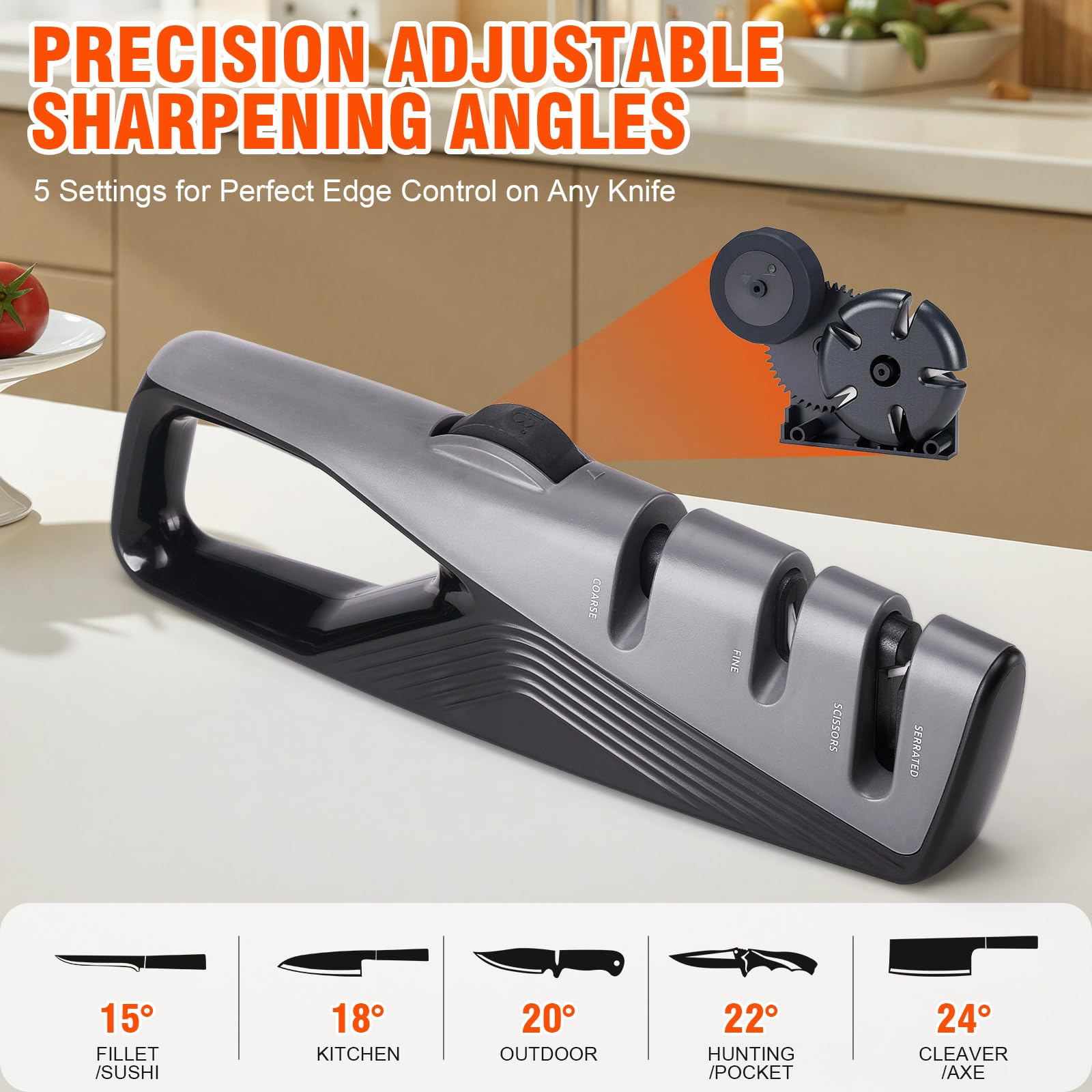 Ceramic fine slot for precise sharpening and polishing