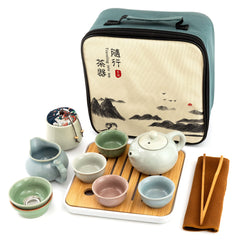 Ceramic Kungfu Tea Sets 12 Piece teapot and four cups