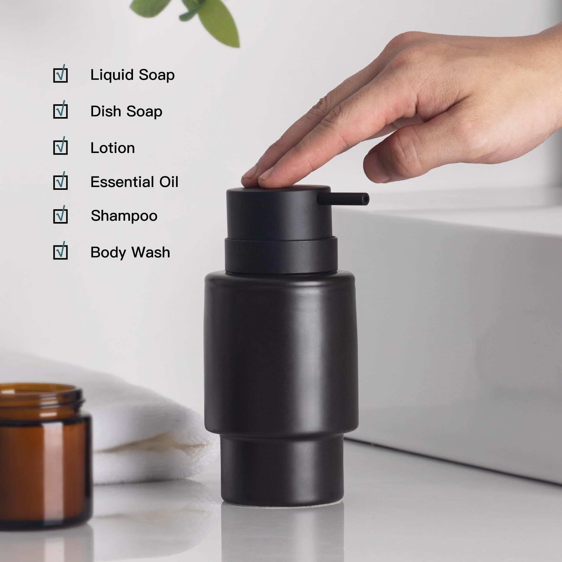 Ceramic liquid dispenser bathroom