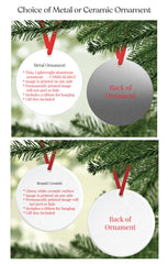 Ceramic or aluminum ornament with child's name