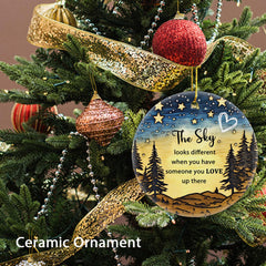 3 inch ceramic memorial ornament suitable for tree display