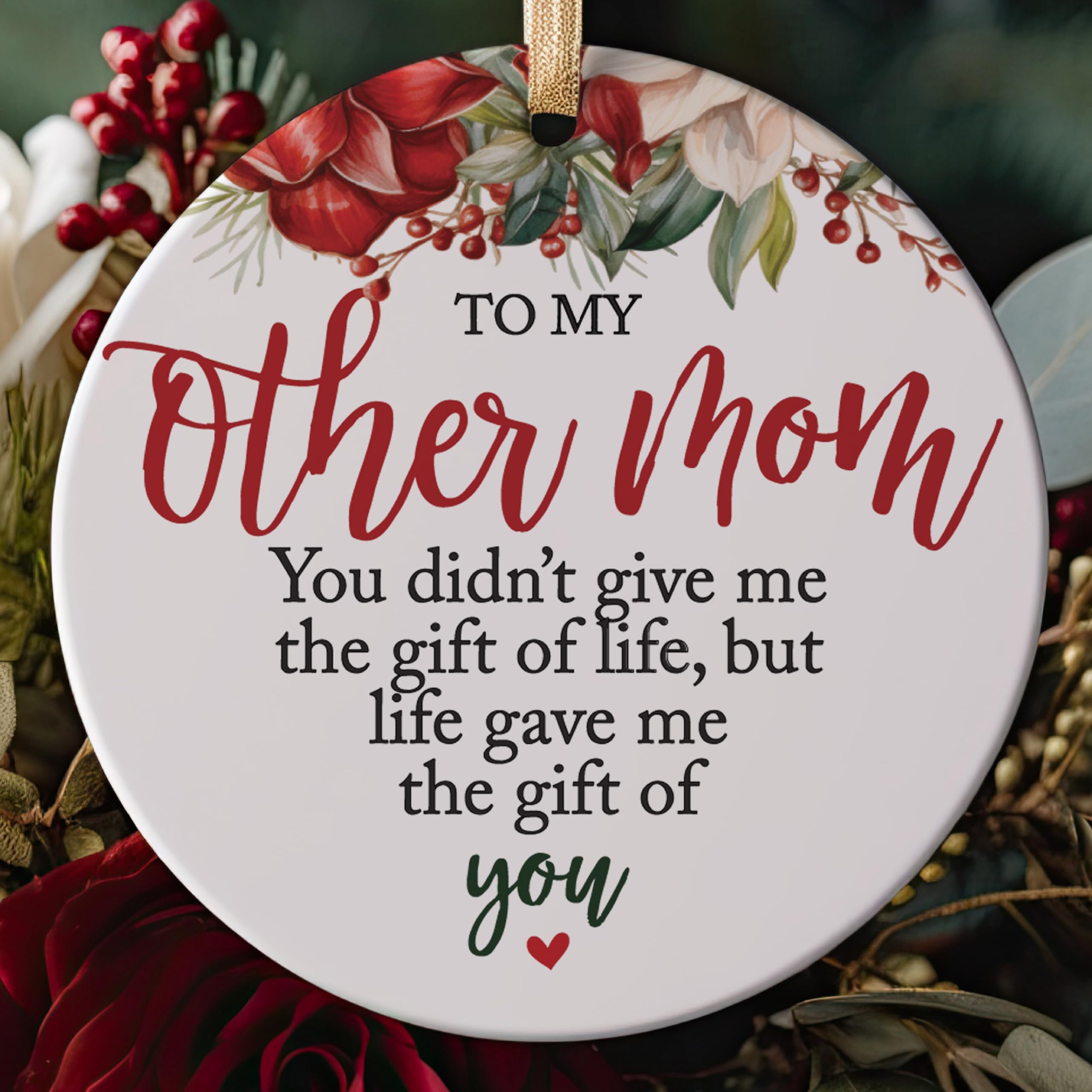 3 inch white ceramic ornament with crystal-clear glaze