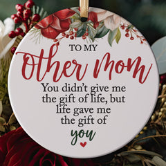 3 inch white ceramic ornament with crystal-clear glaze