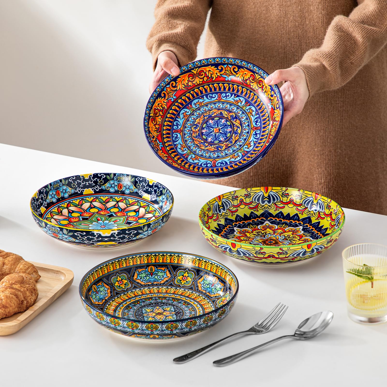 ceramic salad serving bowls by vancasso