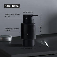 Ceramic soap dispenser 12oz for bathroom