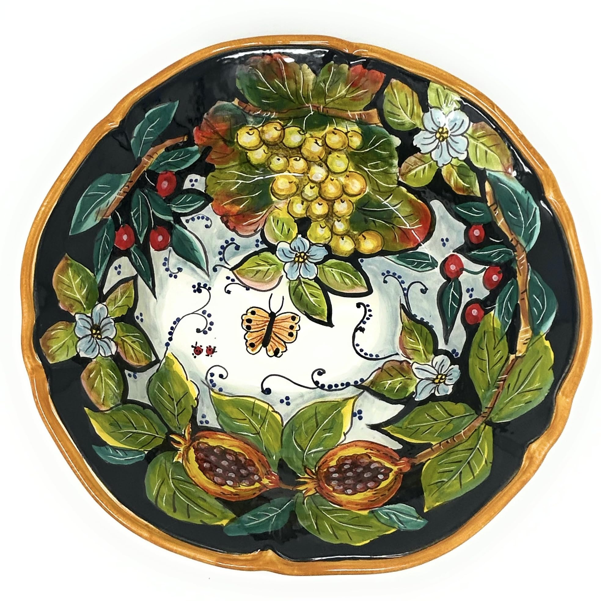 ceramiche d'arte parrini bowl handmade Florence 13 inch