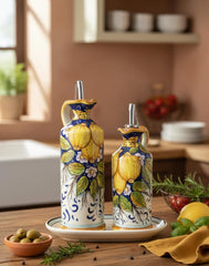 CERAMICHE D'ARTE PARRINI vinegar cruet with lemons