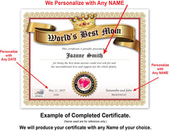 Heavy card stock print for realistic appearance