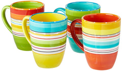 Certified International Mariachi Mugs set of 4 stoneware 20 oz