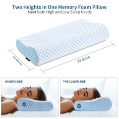 cervical-pillow-for-neck-pain-relief standard size 23.6 x 13.8 inches