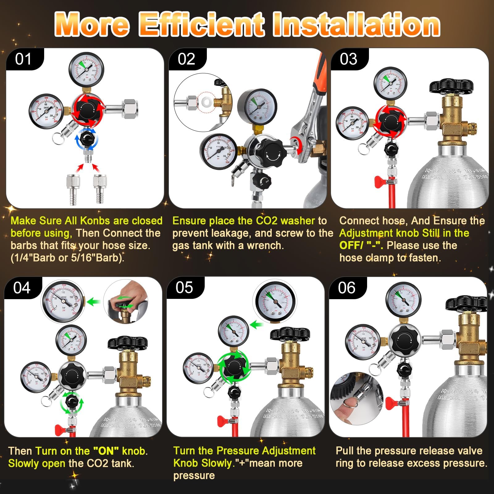 Lock ring and constant pressure design on regulator