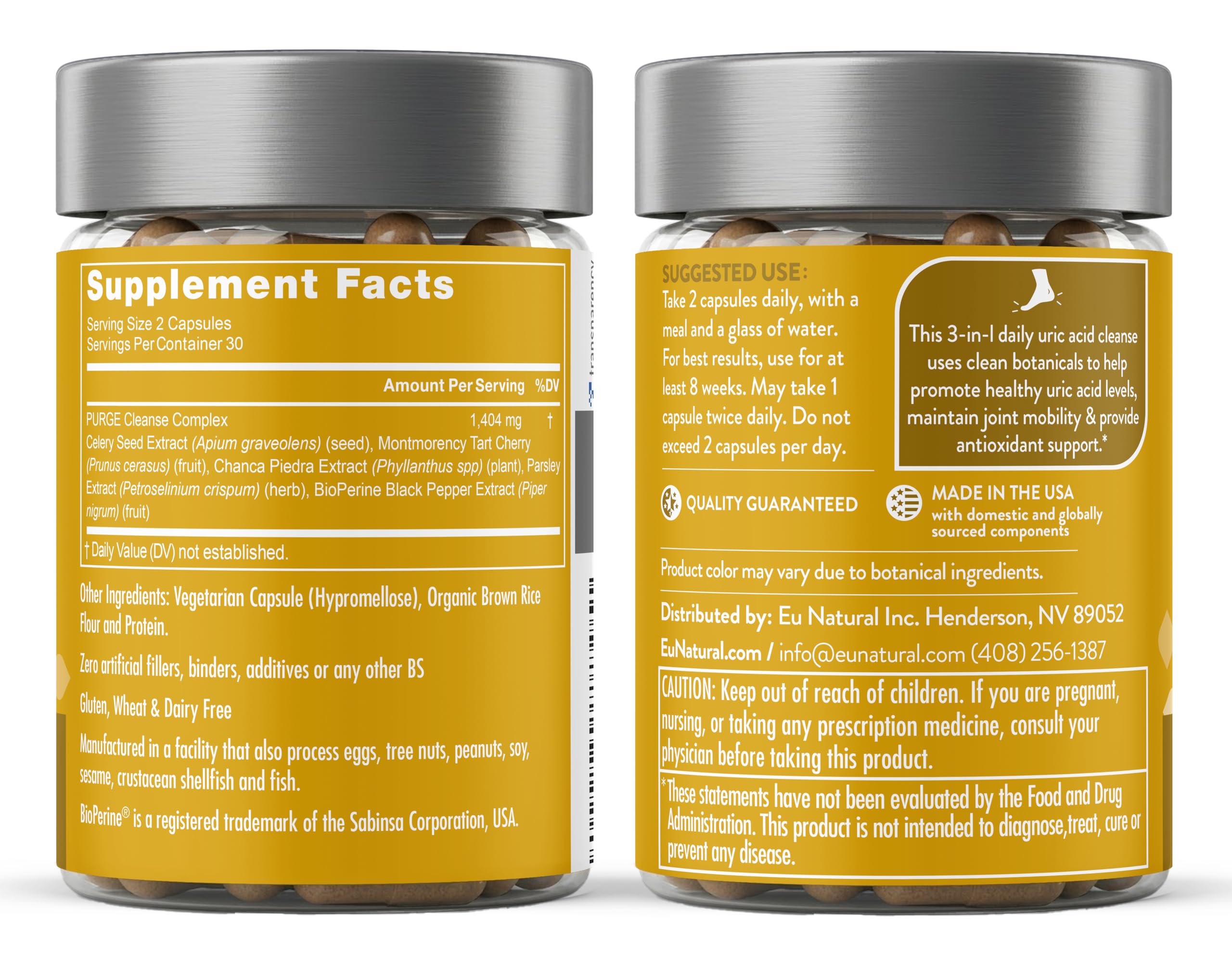 Third-party tested Eu Natural dietary supplement