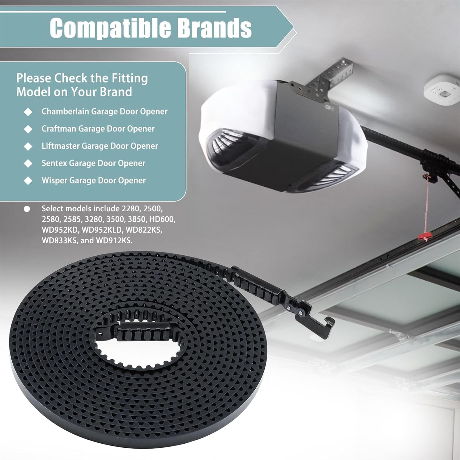WD952KD compatible garage door belt 41A5434-11A