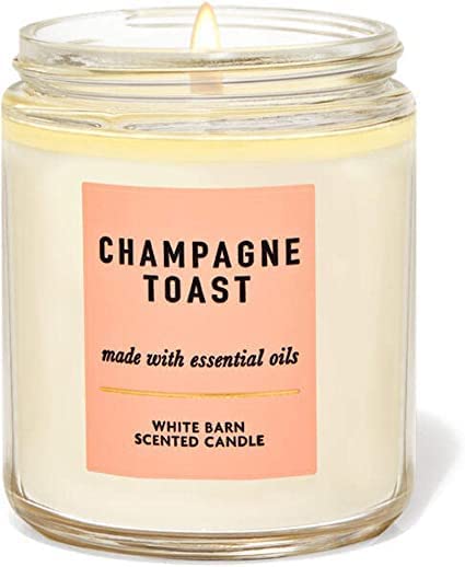 Champagne Toast candle from White Barn in glass jar 198 g