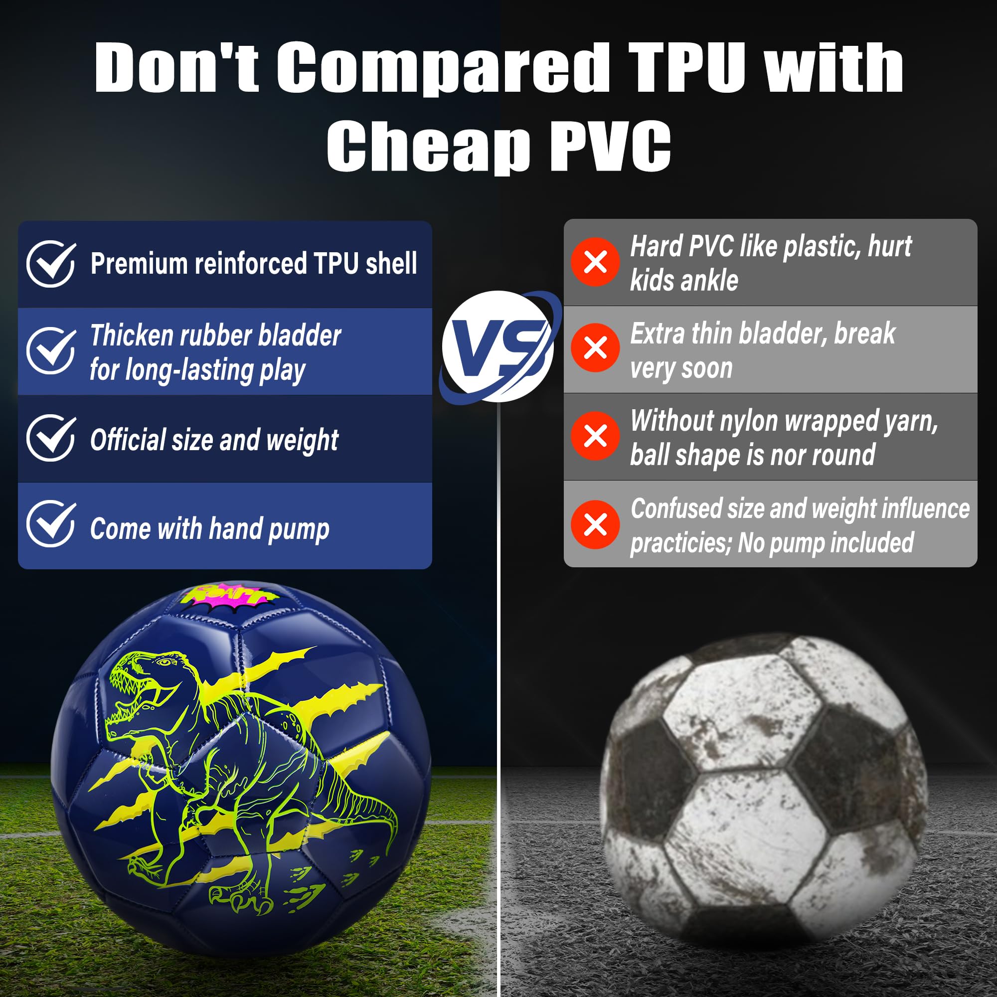 32-panel design Champhox size 3 soccer ball