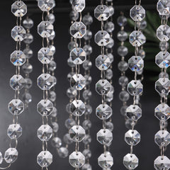 Chandelier bead lamp chain using acrylic crystals