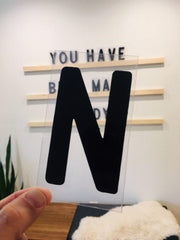 Changeable wall letter board mounted on wall