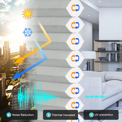 Weighted bottom aluminum rail keeps cellular shade flat