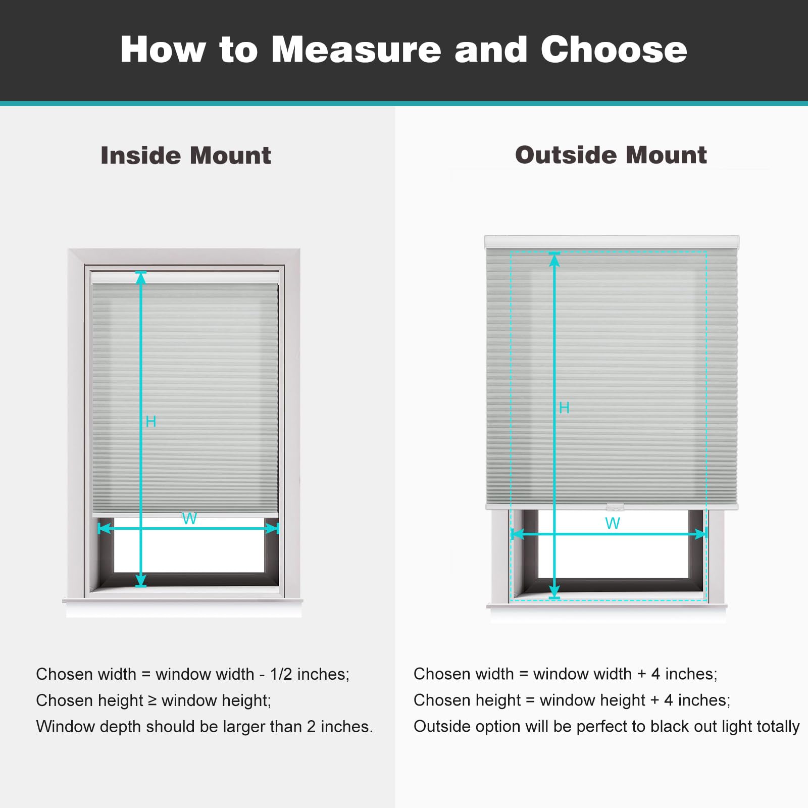 Window shade in gray suitable for living room