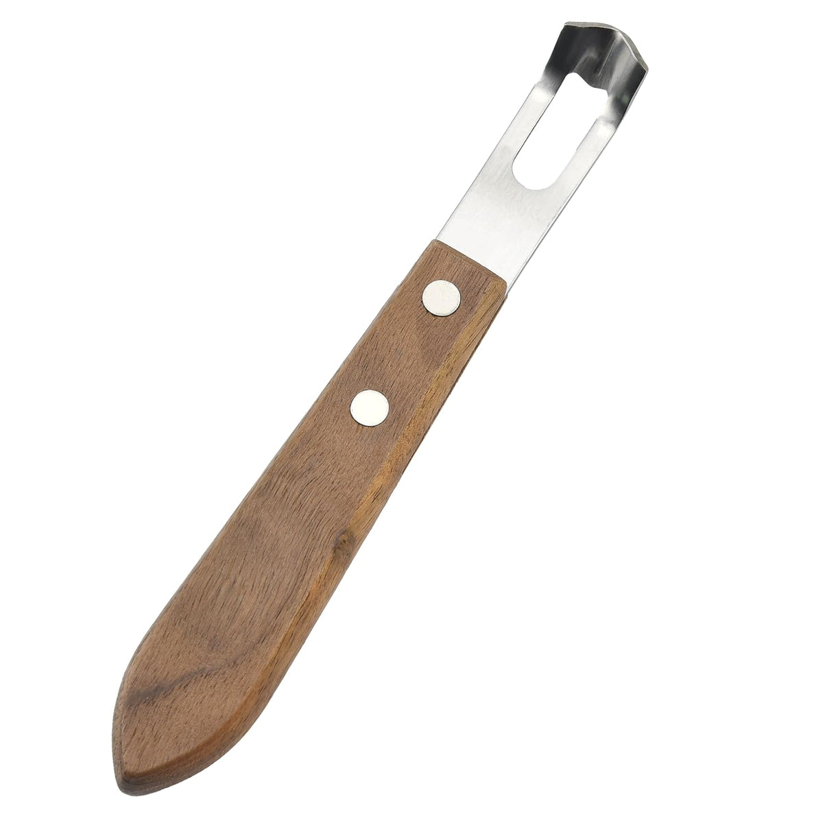 Channel Knife Lemon Peeler Zester Tool with wooden handle and stainless steel blade