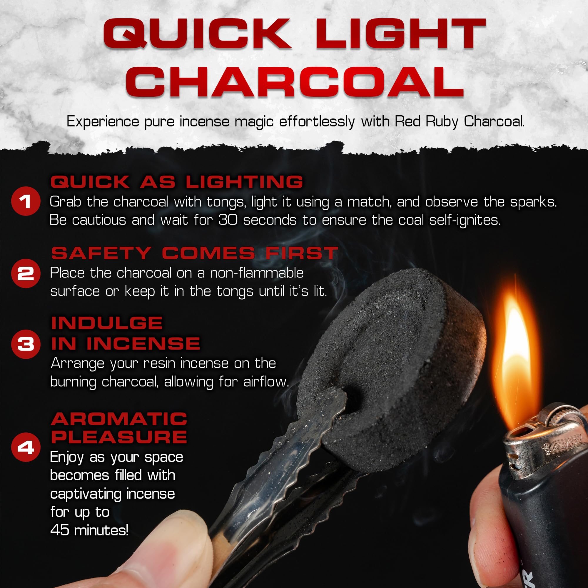 Charcoal Disks included in the set