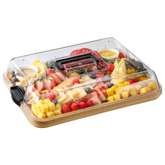Charcuterie board with lid bamboo 16x11 inches