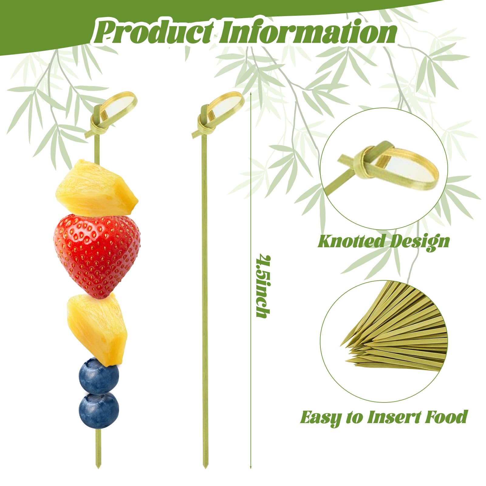 Charcuterie board bamboo picks smooth and sturdy