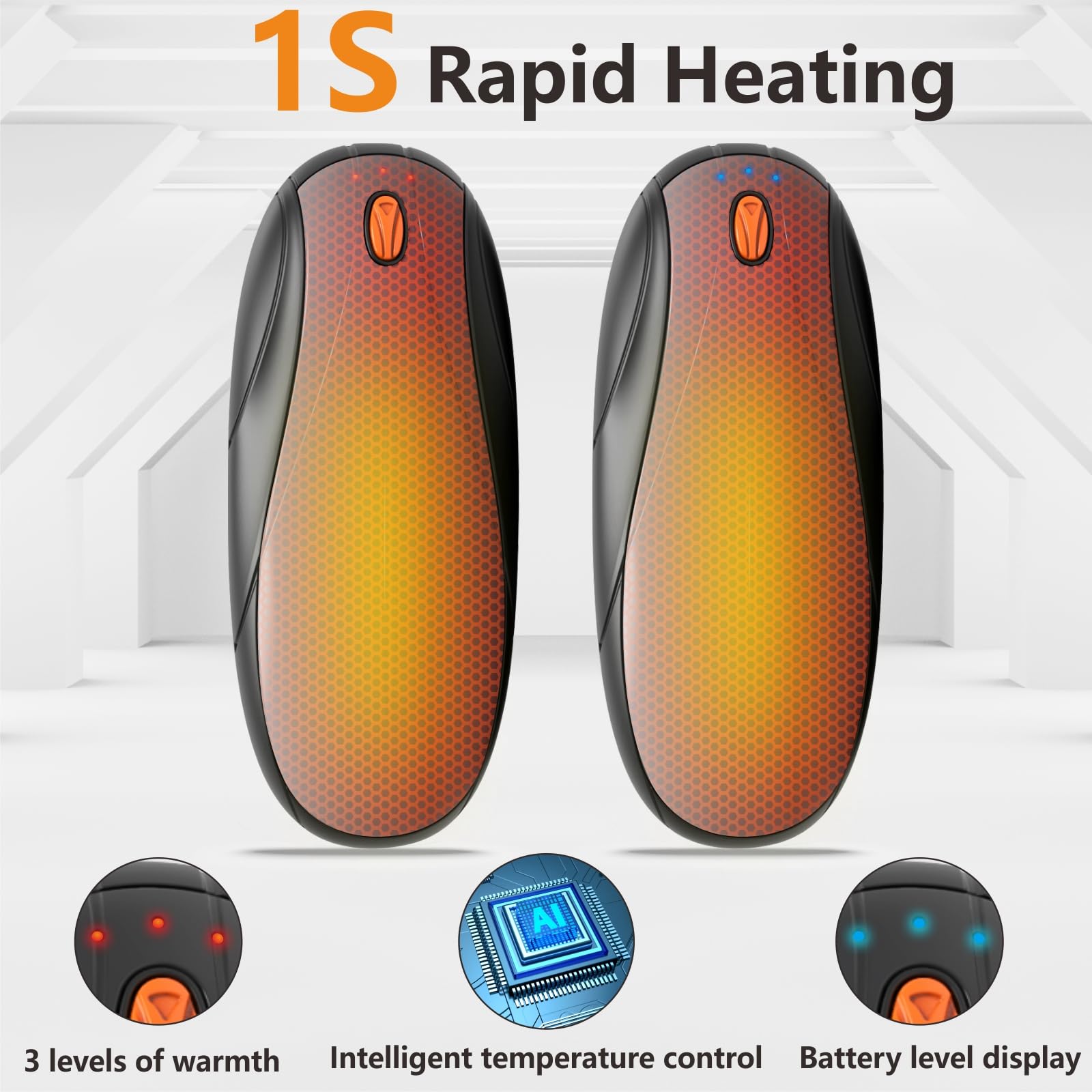 Charging case for dual hand warmers