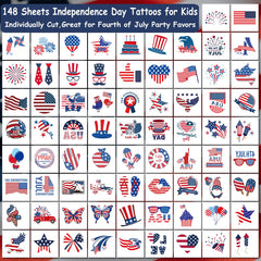 american flag patriotic tattoo sheets 148 pcs