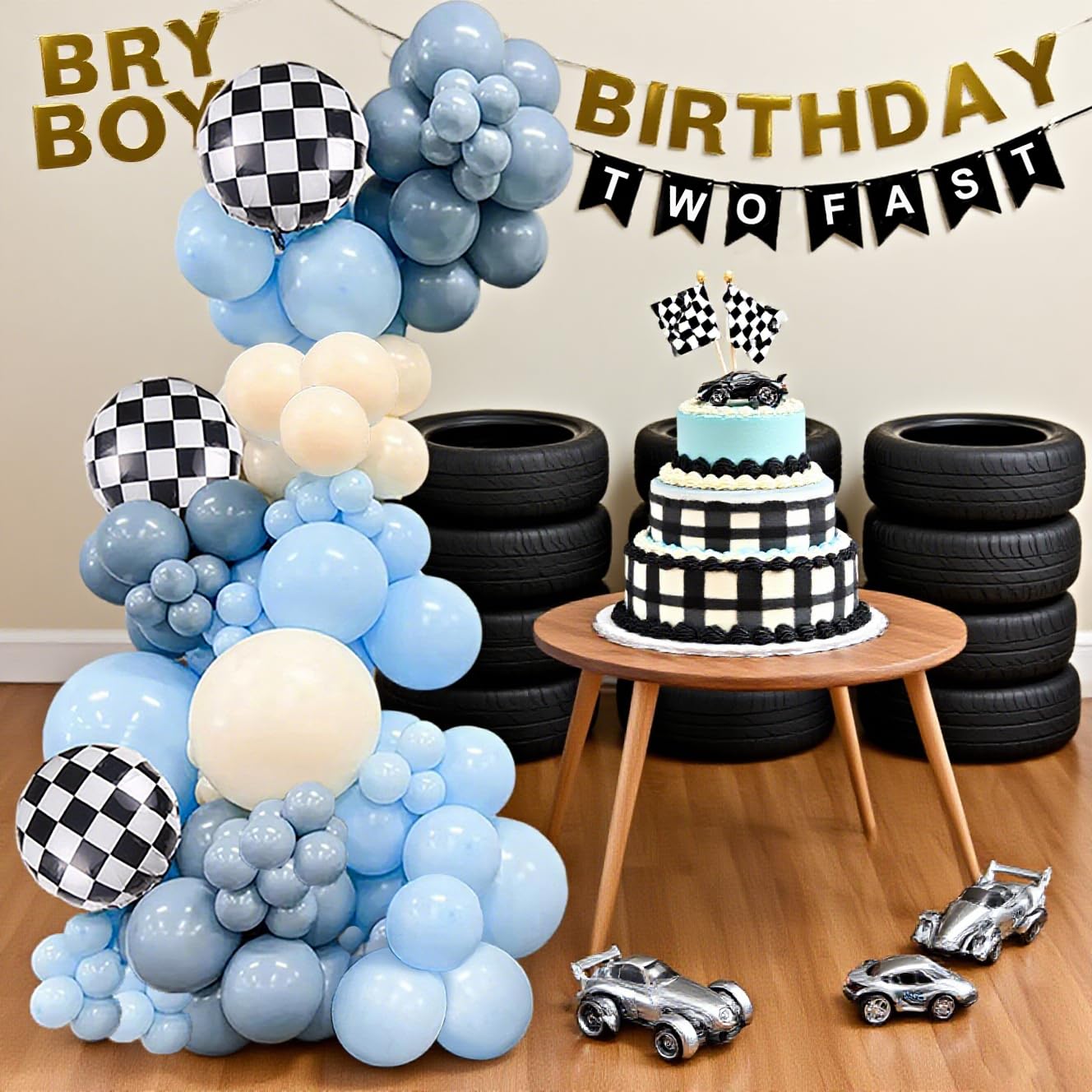 Checkered 18inch 3pcs balloons included
