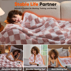 Checkered plaid sherpa blanket for living room decor