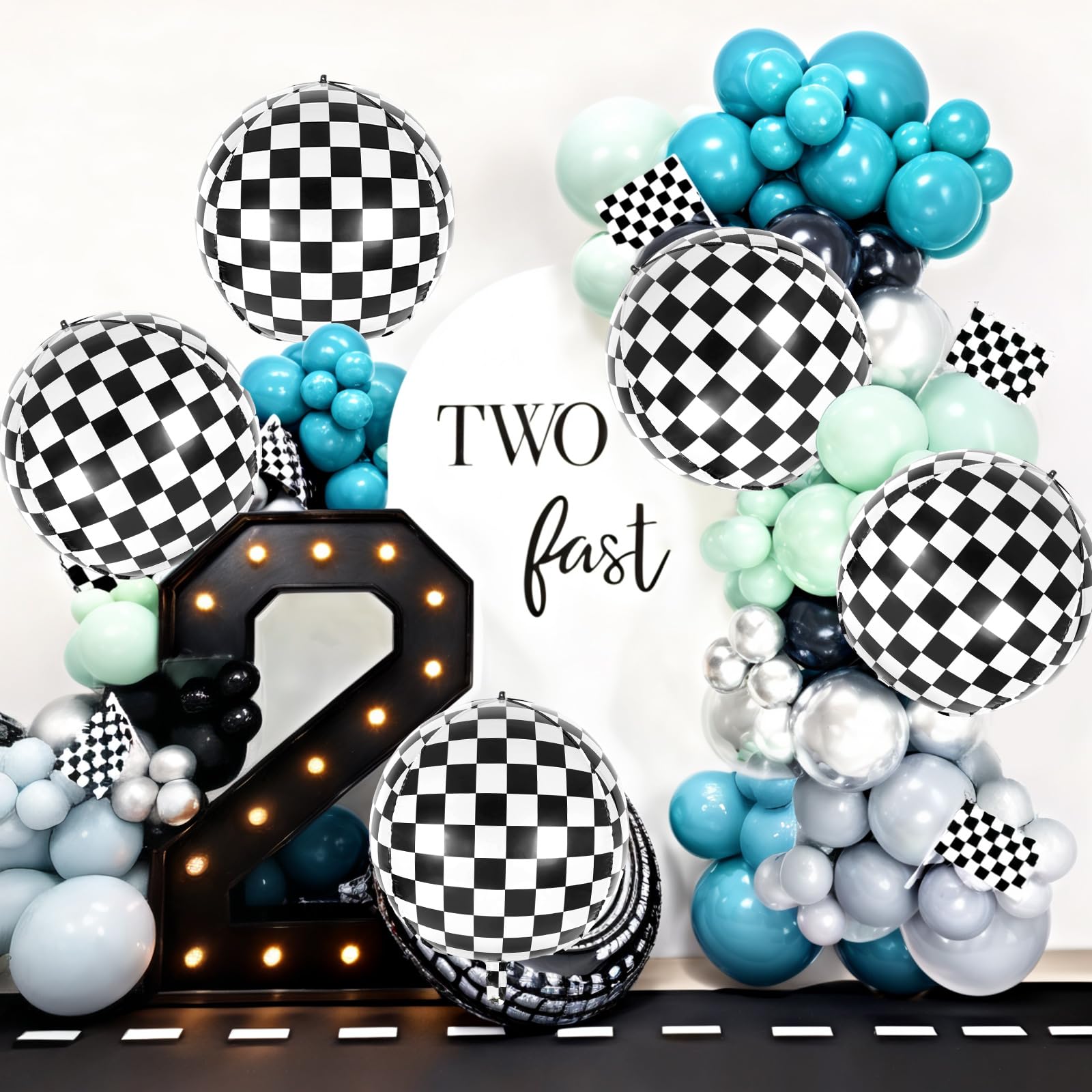 Race car themed party balloons foil 22 inch