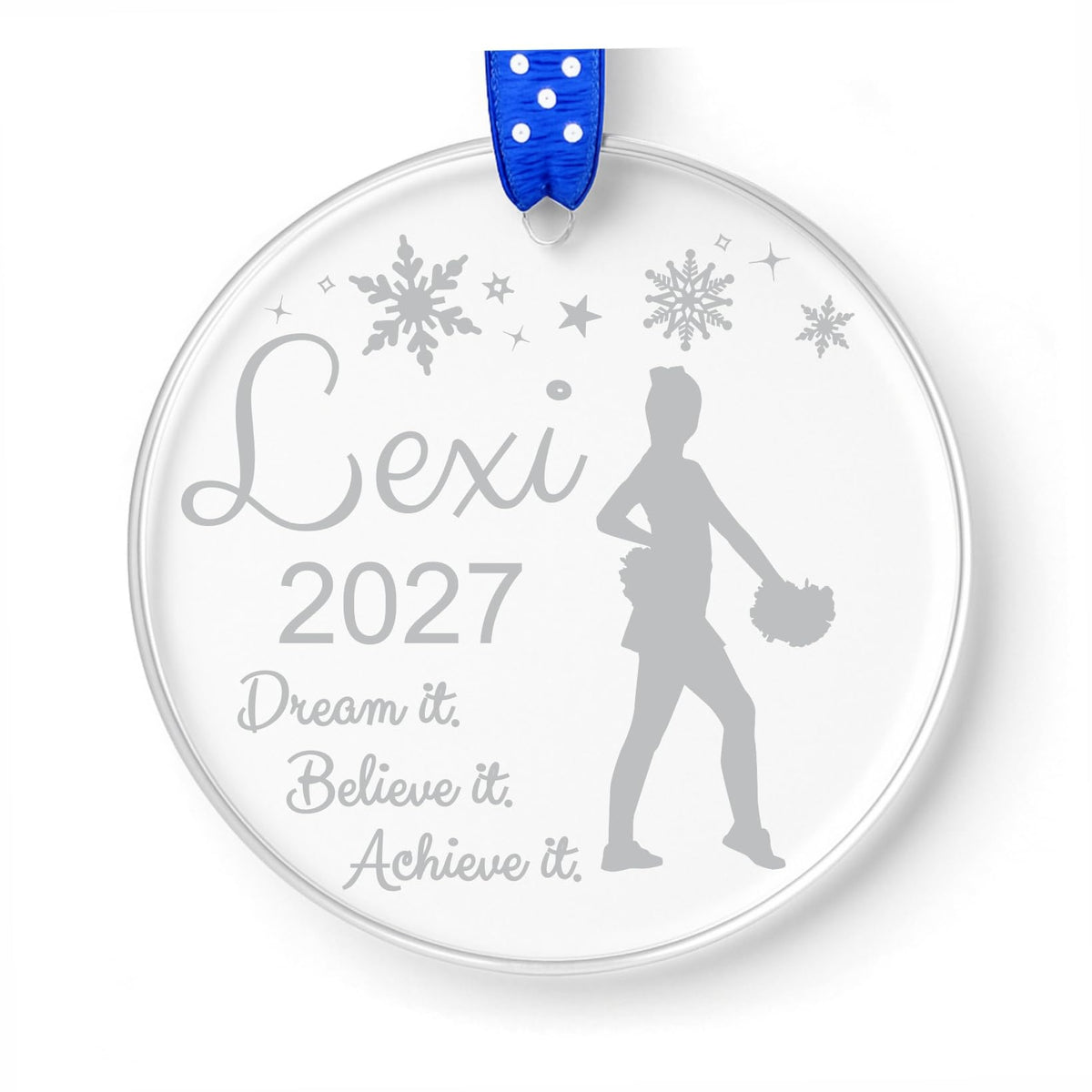 Cheer Ornament 3 inch acrylic ornament