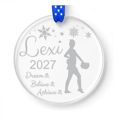 Cheer Ornament 3 inch acrylic ornament