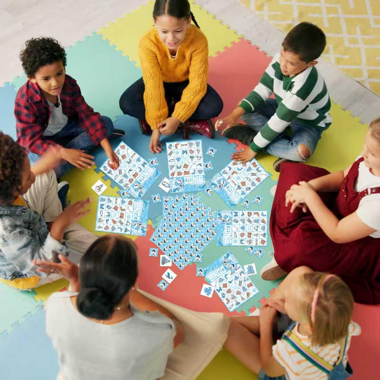 Snowman Christmas Bingo Game for 24 players