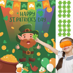 CheerChamp Pin the Shamrock game poster 21.5 x 27.5 inches for St Patrick's Day