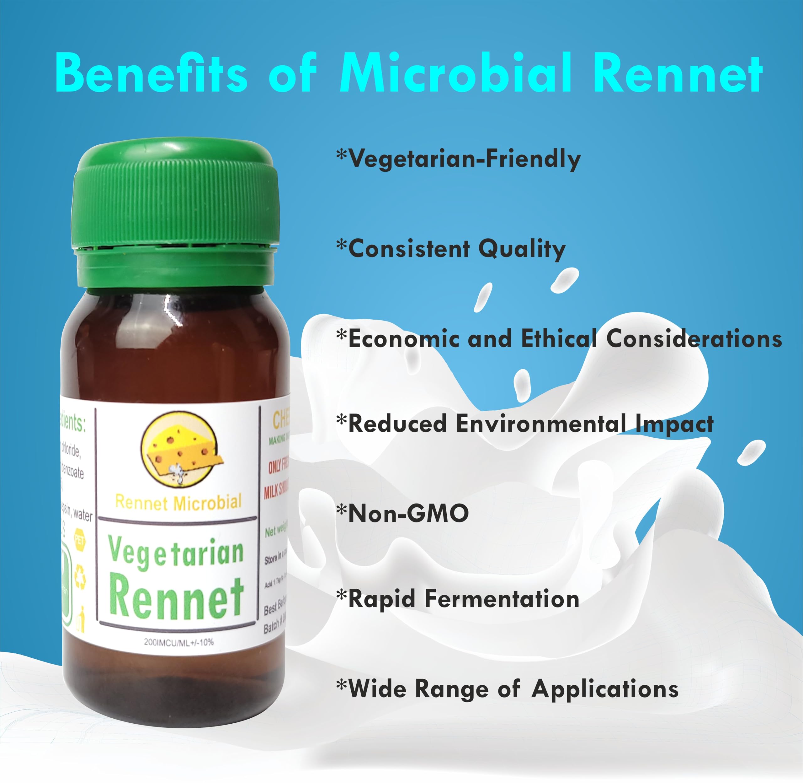 Cheese making rennet 50ml microbial