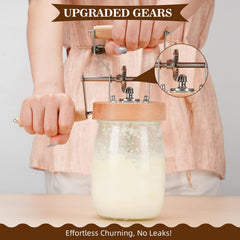 Cheesecloth with steel ring for straining butter