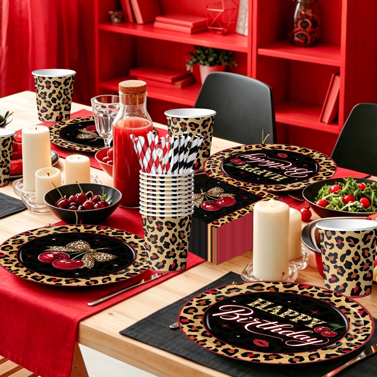 7 inch dessert plates cheetah print 20 count included